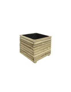 Bac Carré Küb En Bois Traité Autoclave - 40x40xH28 Cm