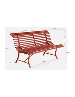 Banc De Jardin Louisiane L.150 Cm - Métal - Gris Orage