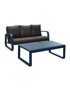 Canapé Antonino 3 Places + Table - Bleu