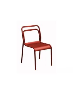 Chaise De Jardin EOS Empilable En Aluminium - Rouge