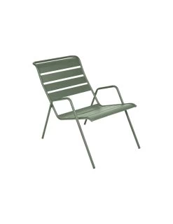 Fauteuil Bas Monceau Empilable En Métal - Vert Opaline