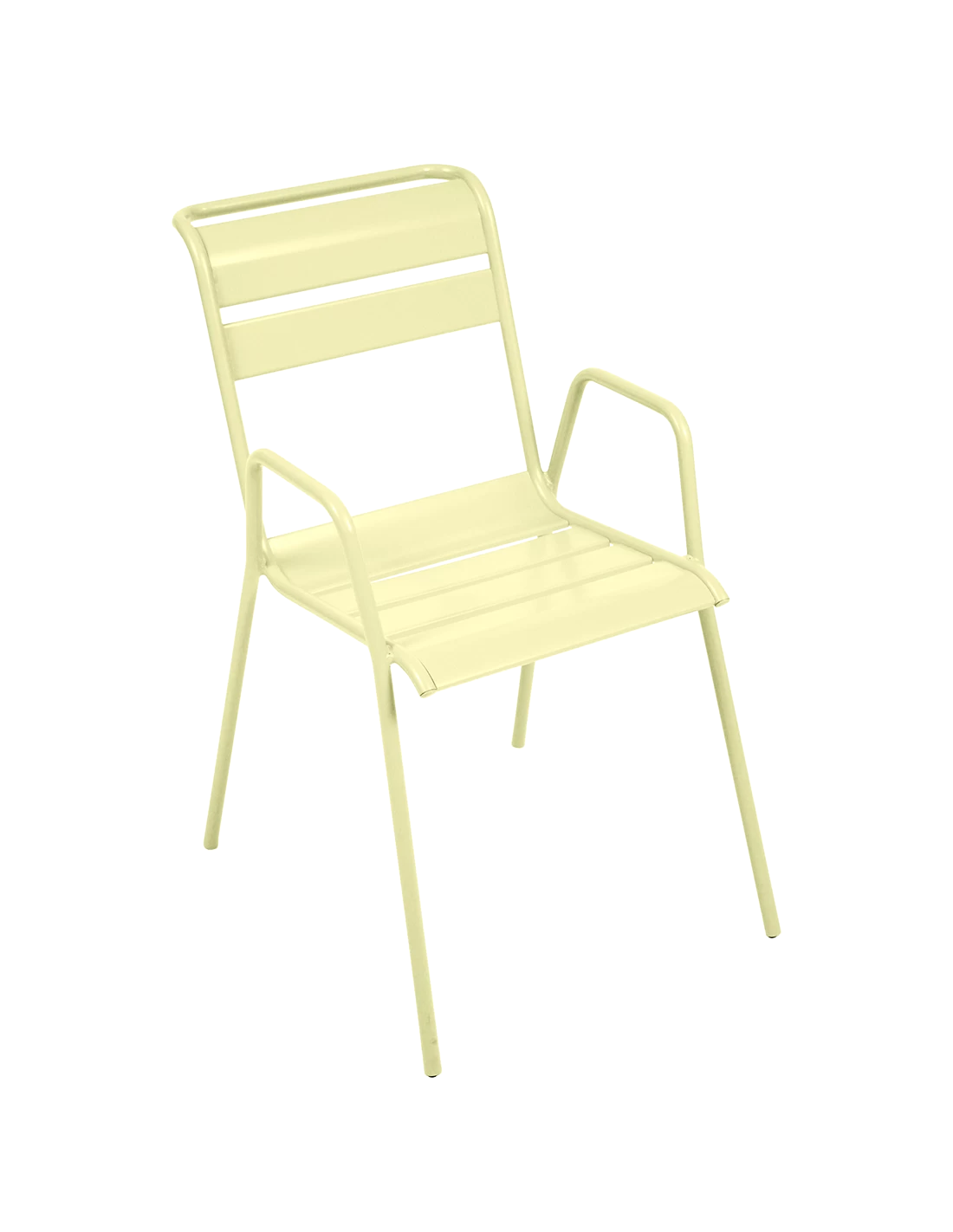 Fauteuil De Jardin Bridge Monceau Empilable Métal - Citron Givré