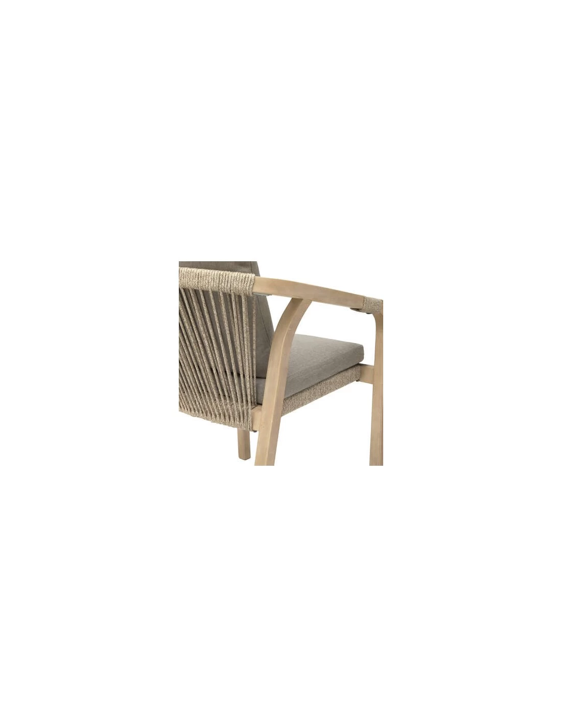 Fauteuil De Jardin Papouasie - Bois D'Acacia Et Coussins Polyester Taupe – Image 3