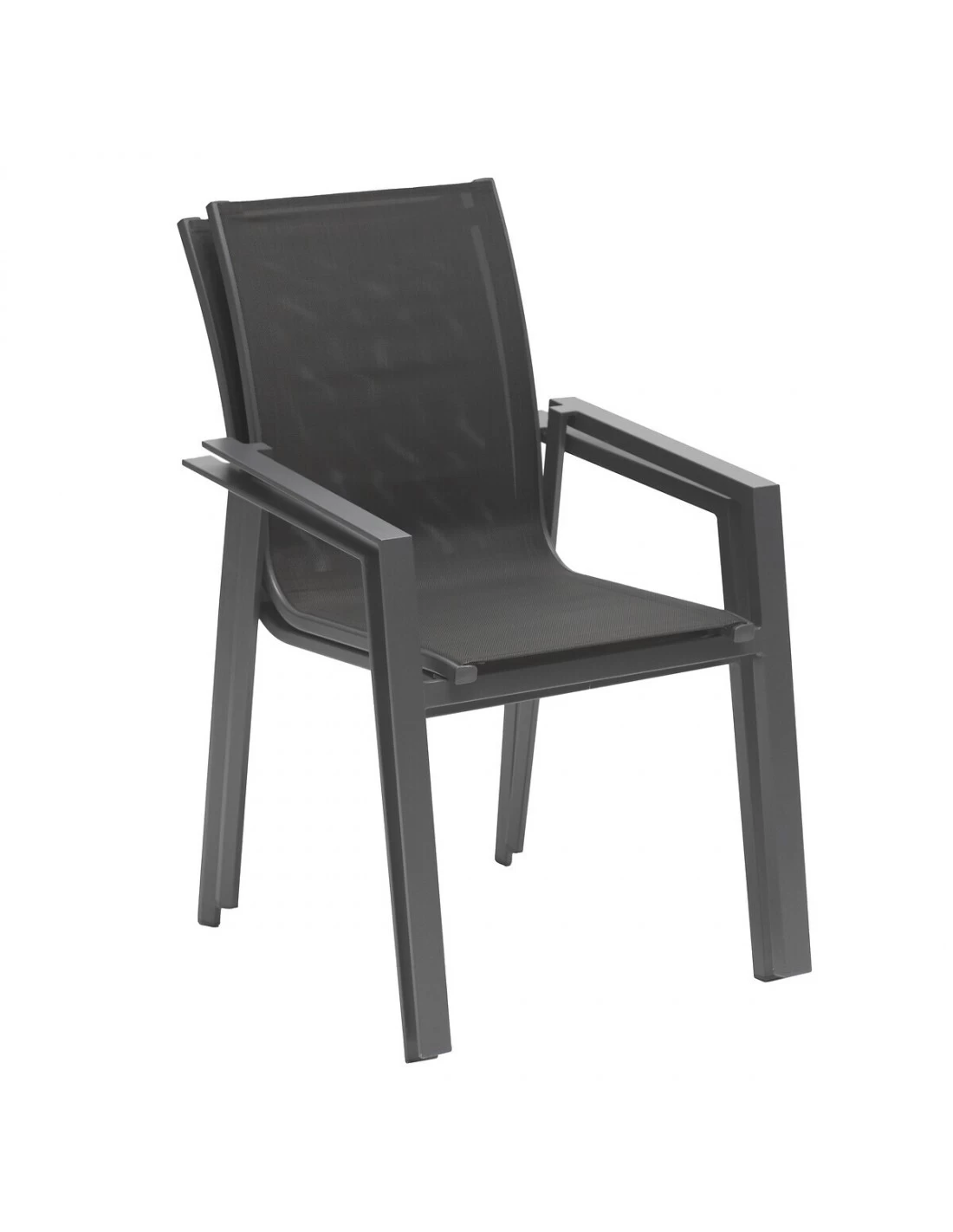 Fauteuil De Jardin Pavane - Aluminium Et Texaline - Blanc Et Noisette – Image 2
