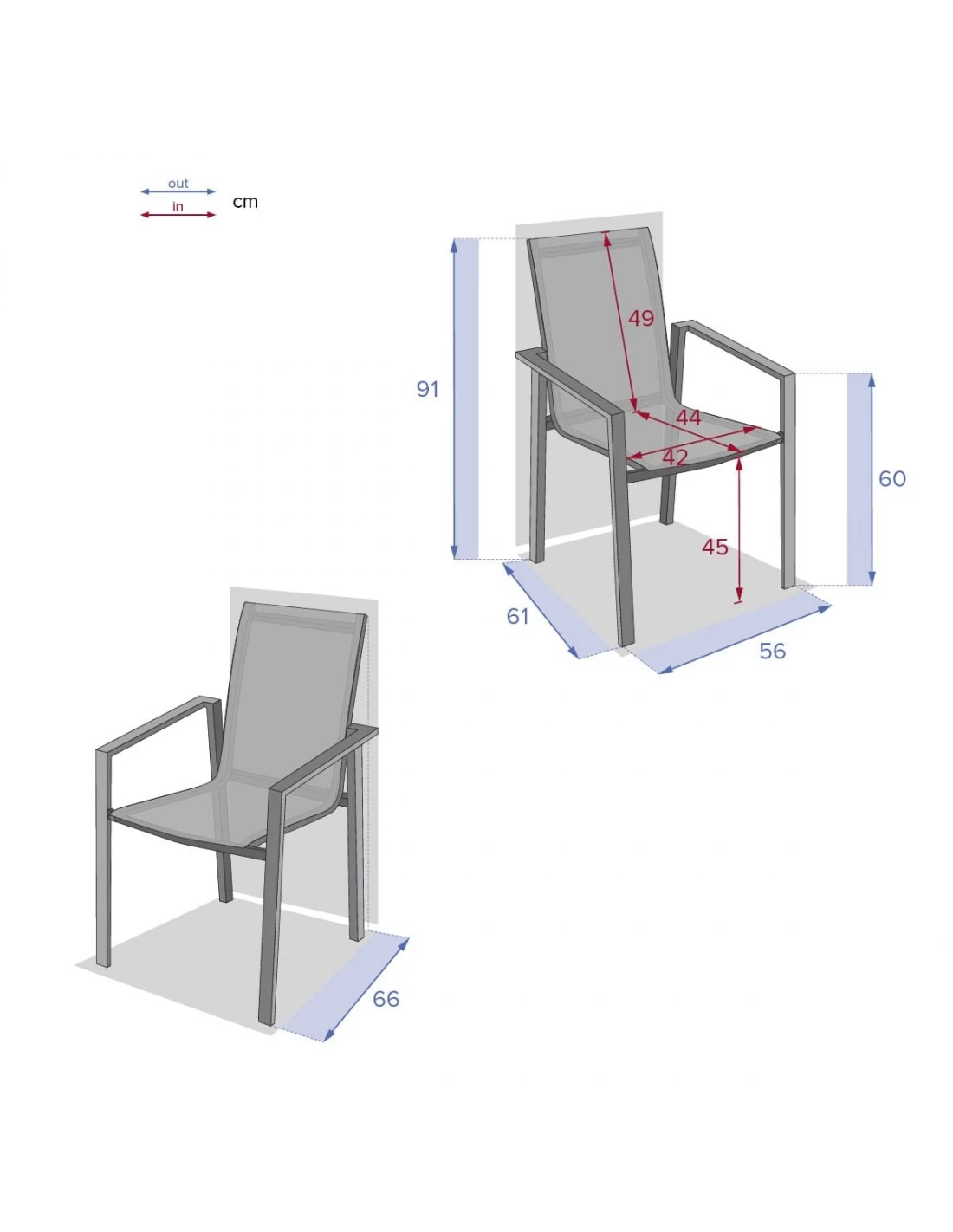 Fauteuil De Jardin Pavane - Aluminium Et Texaline - Blanc Et Noisette – Image 7