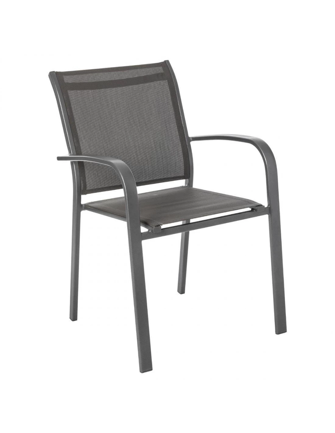 Fauteuil Empilable Essentia - Aluminium Graphite Anthracite