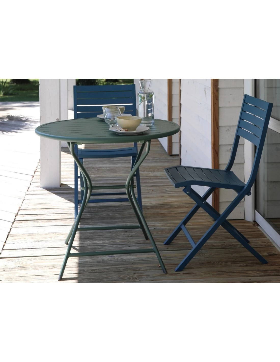 Guéridon Pliant Globe Ø80 Cm En Aluminium - Vert