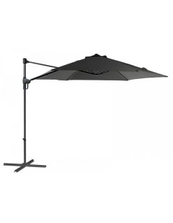 Parasol Déporté En Acier Push Up D.300 Cm - Gris