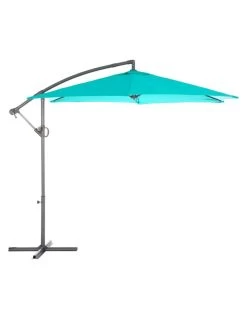 Parasol Déporté Janeiro Carré 2,5 X 2,5 M - Aluminium Et Toile Polyester - Emeraude