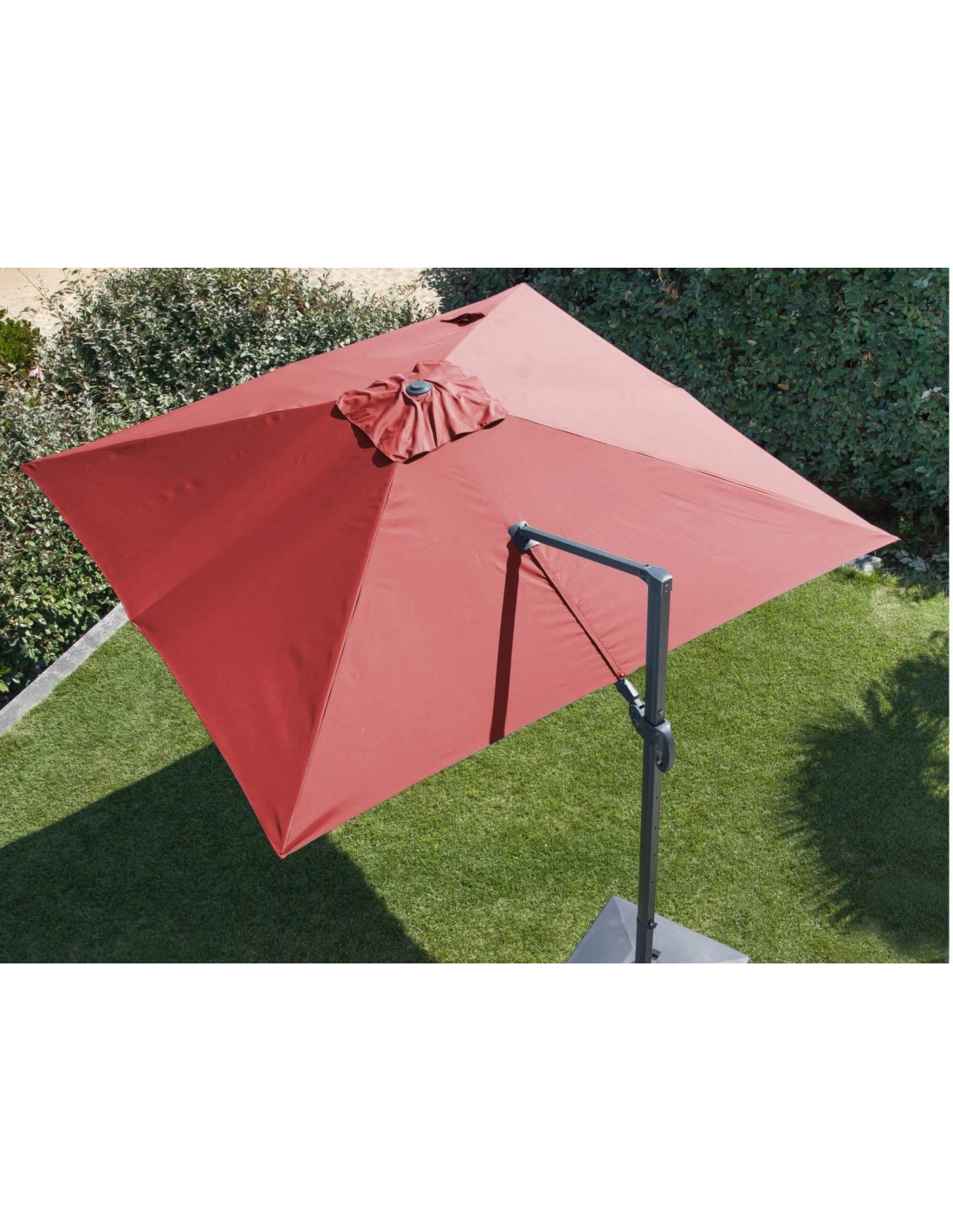 Parasol Déporté NH20 3x3 M En Aluminium Orientable, Inclinable Et Rotatif - Paprika – Image 2
