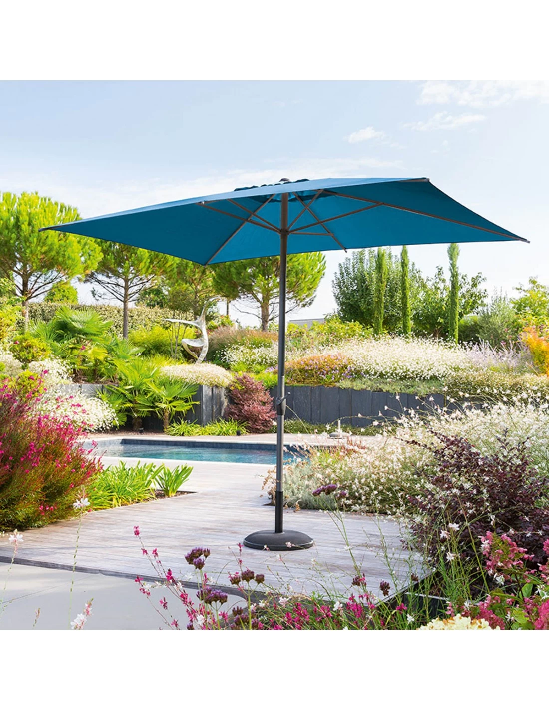 Parasol Droit Loompa Rectangulaire 2 X 3 M à Manivelle - Taupe – Image 20