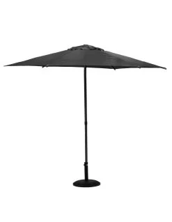 Parasol Droit Rond Soya Ă2.7m - Acier Et Polyester - Ardoise