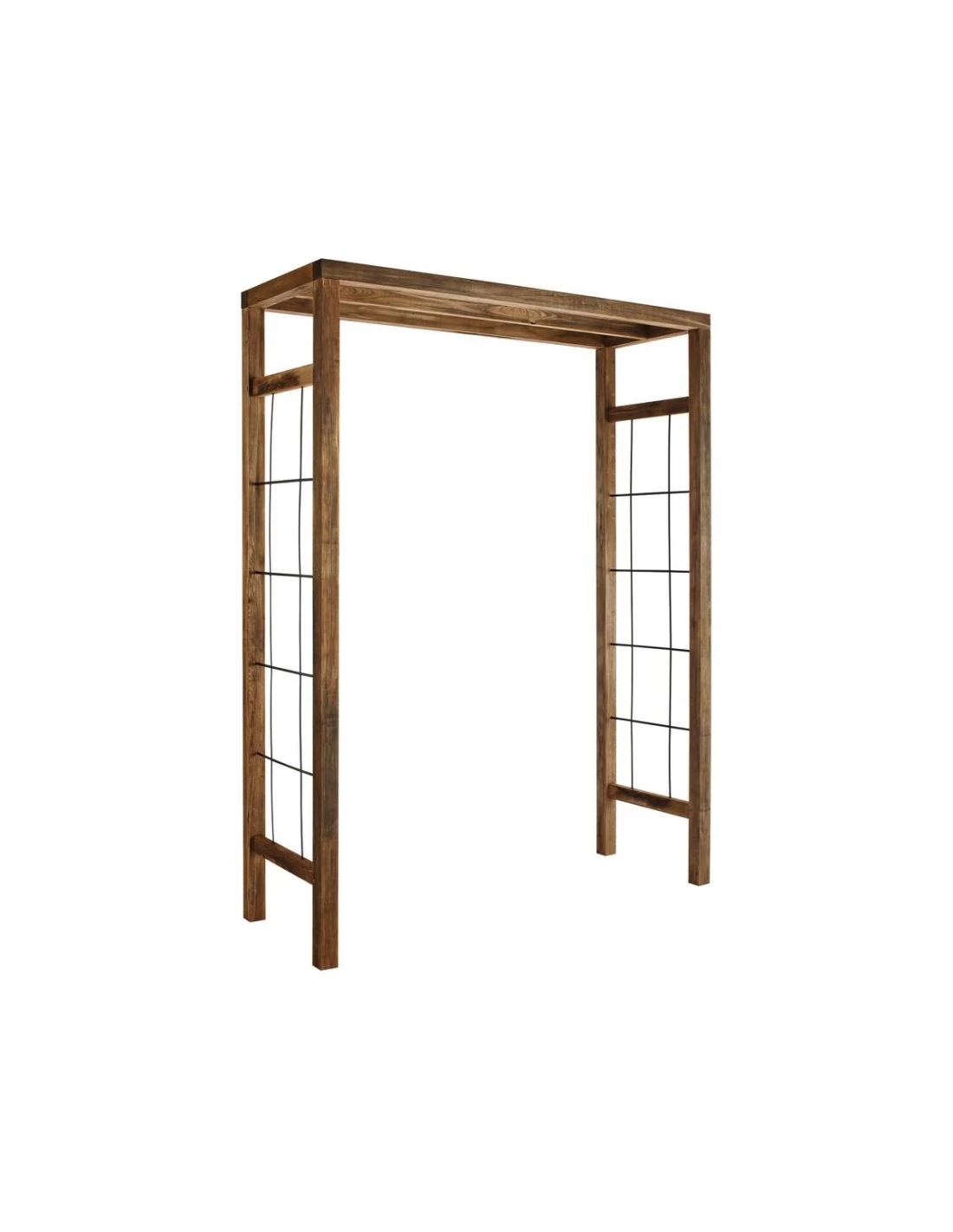 Pergola Double Droite IKEBANA De 160x214x60 Cm Teintée Marron
