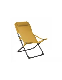 Relax De Jardin Pliant Easy - Graphite / Moutarde
