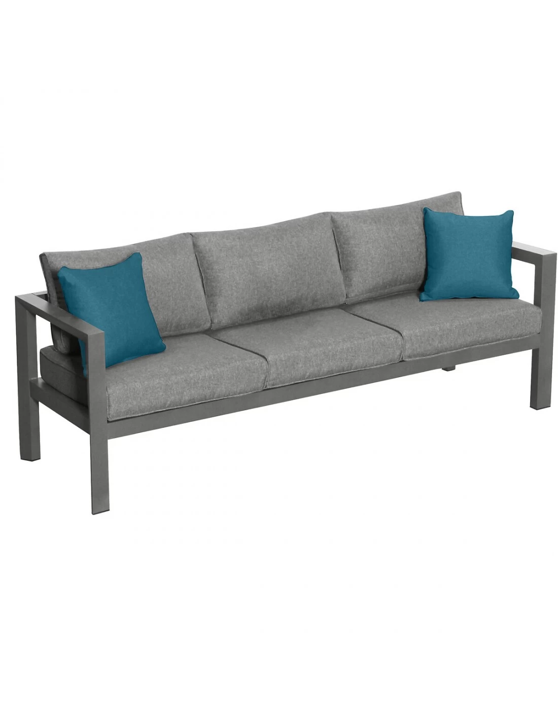 Salon De Jardin 5 Places Evasion - Aluminium Et Coussins Polyester - Graphite – Image 3