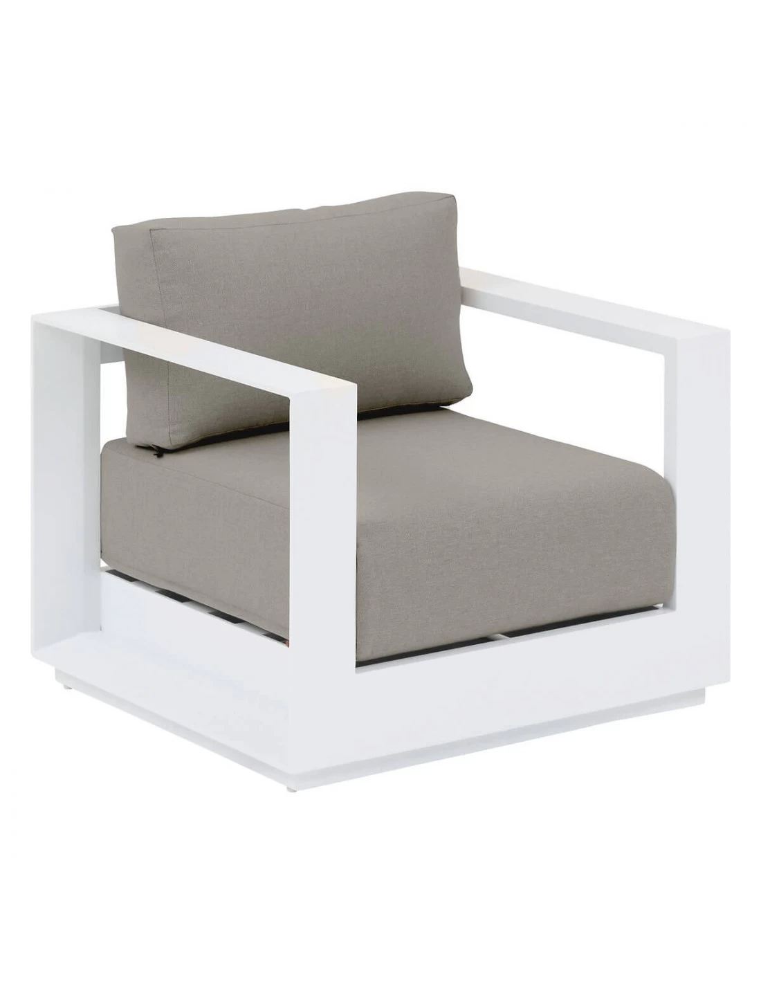 Salon De Jardin Allure 5 Places - Aluminium Graphite - Blanc – Image 5