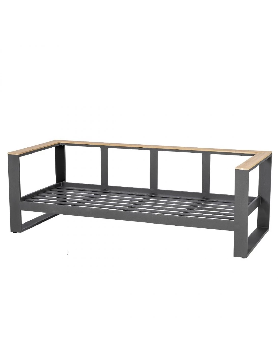 Salon De Jardin Emperia Graphite 5 Places - Aluminium Et Acacia – Image 4