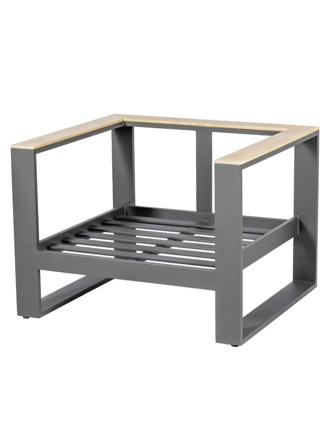 Salon De Jardin Emperia Graphite 5 Places - Aluminium Et Acacia – Image 6