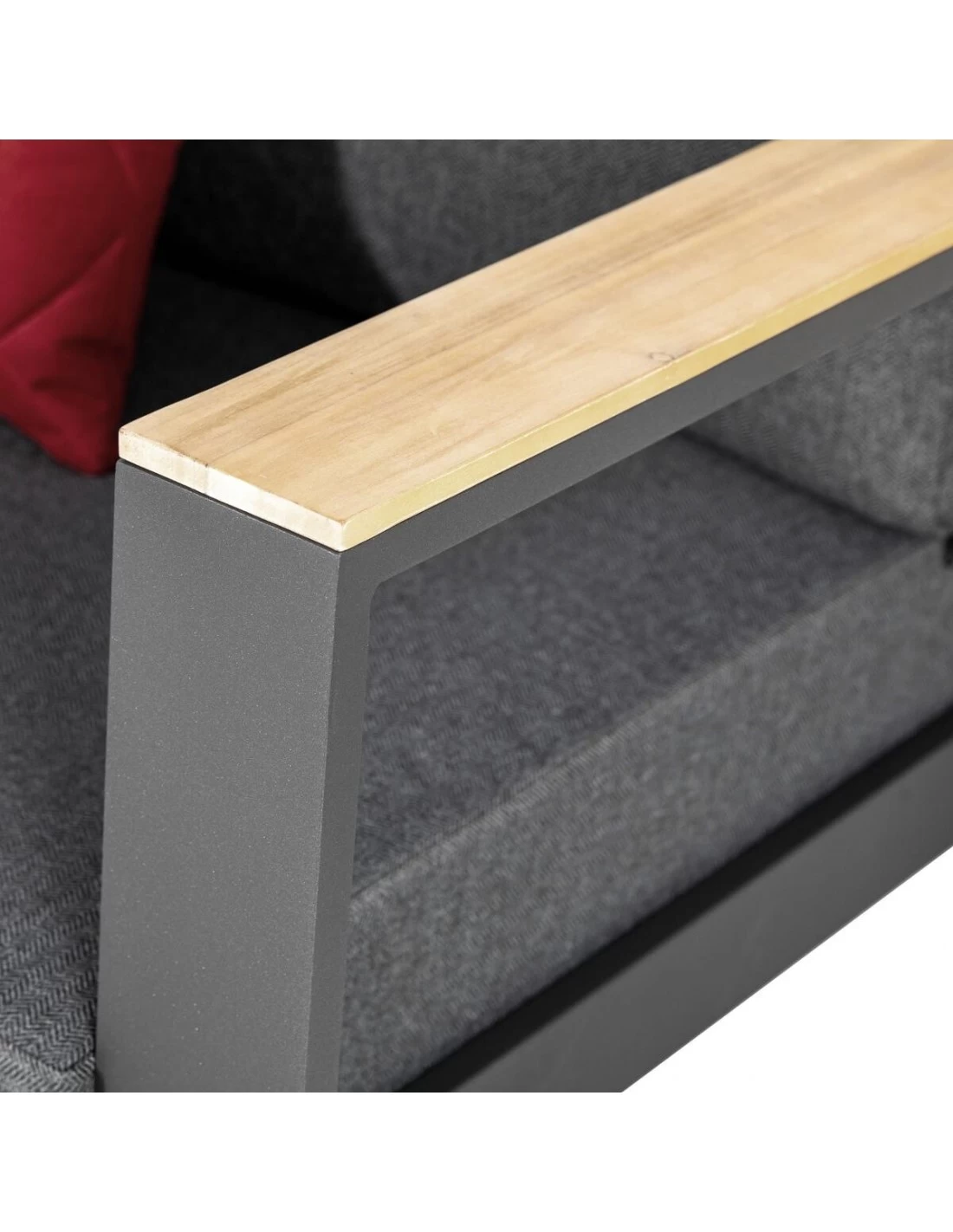 Salon De Jardin Emperia Graphite 5 Places - Aluminium Et Acacia – Image 10