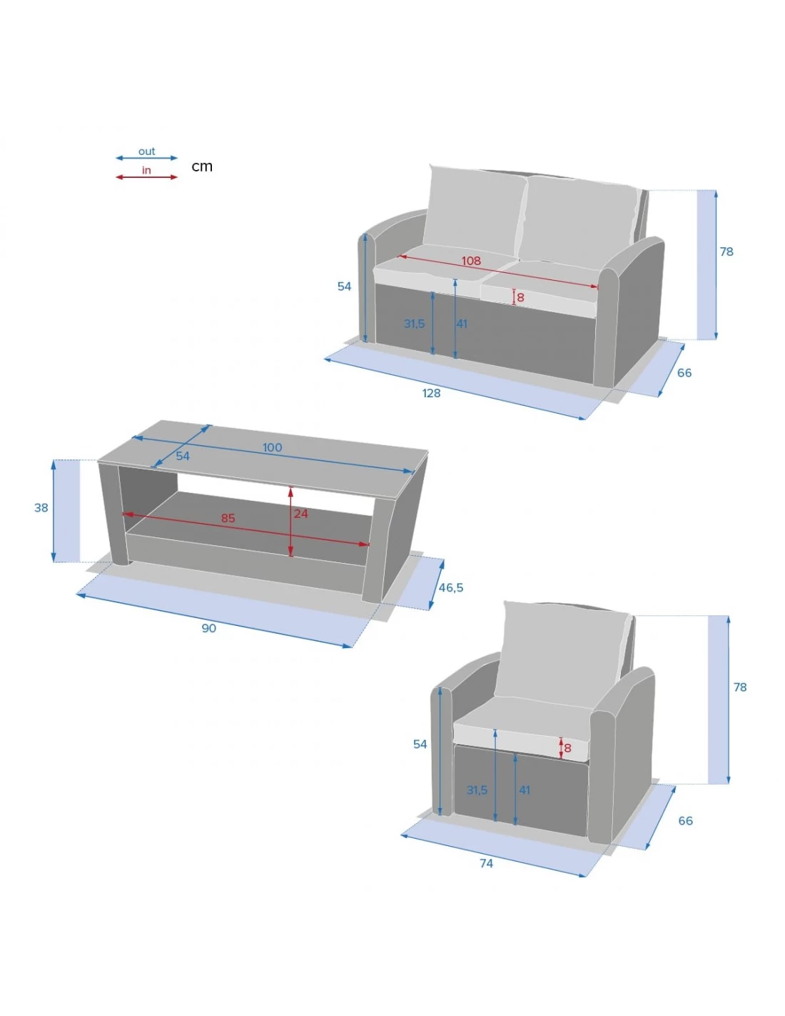 Salon De Jardin Polynésia 4 Places - Aluminium Et Résine Tressée - Naturae – Image 8