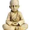 Statue Moine Assis H.23 Cm Au Choix