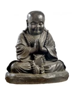 Statue Moine Assis H.36 Cm Au Choix