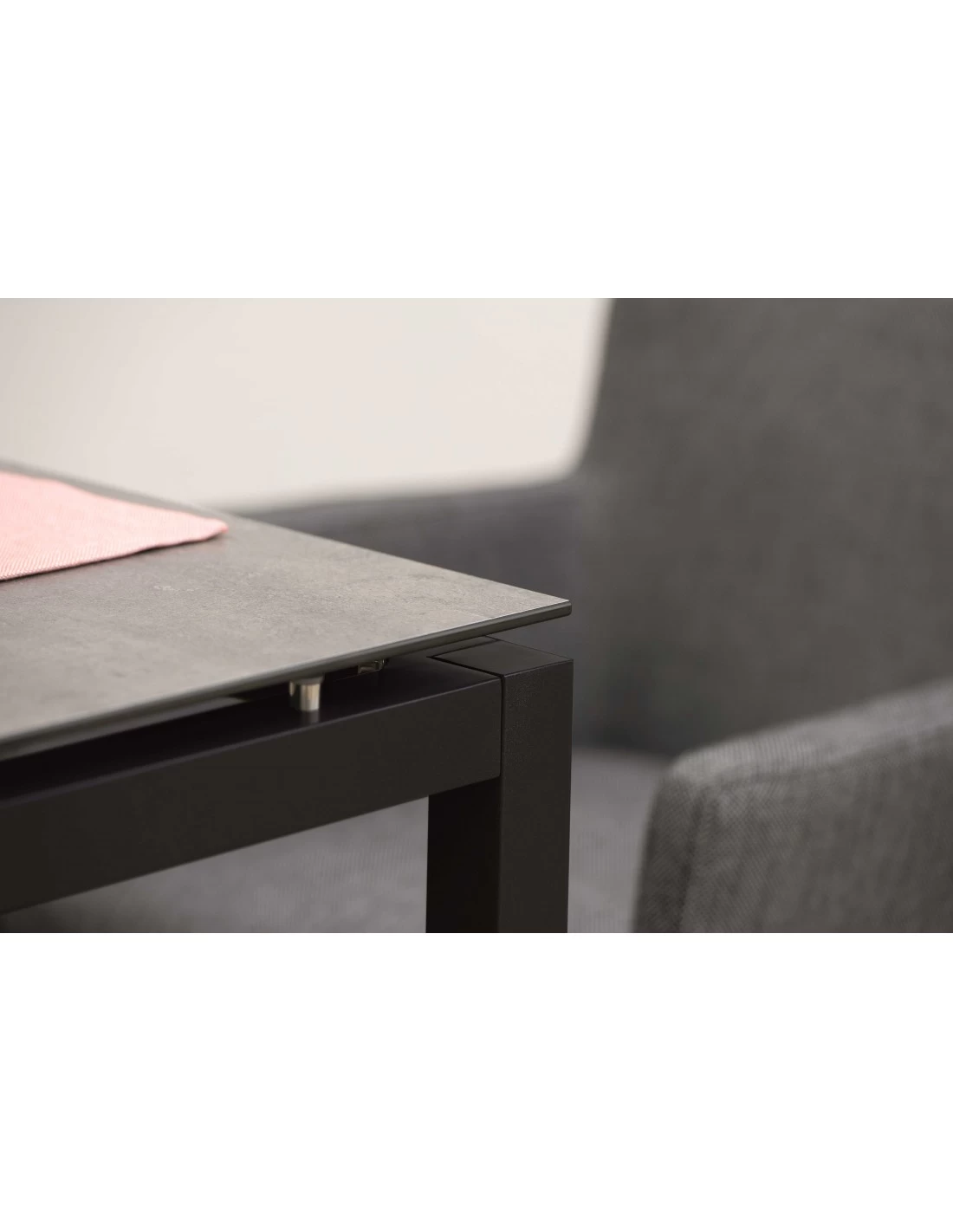 Structure De Table Aluminium Noir Mât - Stern - 250 X 100 X 73 Cm – Image 3