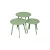 Table Basse D'appoint MASSAI Ø45cm - Acier époxy - Vert Light