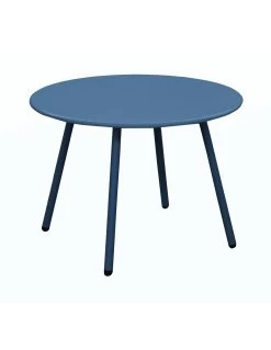 Table Basse De Jardin Rio Ø50 Cm - Acier - Bleu