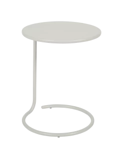 Table Basse Déportée Coolside Ø42 Cm Métal - Acier - Gris Argile