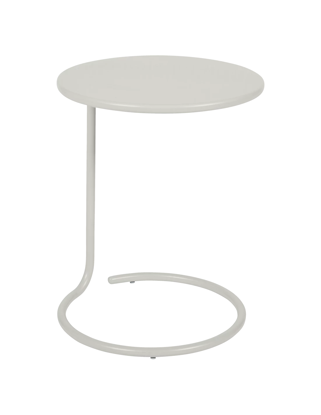 Table Basse Déportée Coolside Ø42 Cm Métal - Acier - Gris Argile