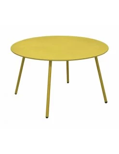 Table Basse Rio Ø70cm En Acier - Moutarde