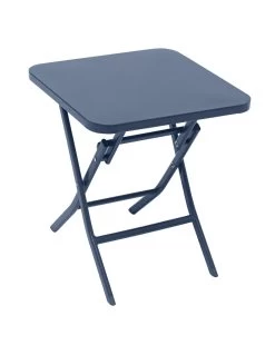 Table D'appoint Greensboro Carrée Pliante - Acier époxy - Petrole