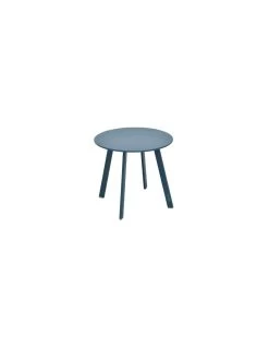 Table D'appoint Saona D.50 X H.45 Cm Bleu Canard - Acier époxy