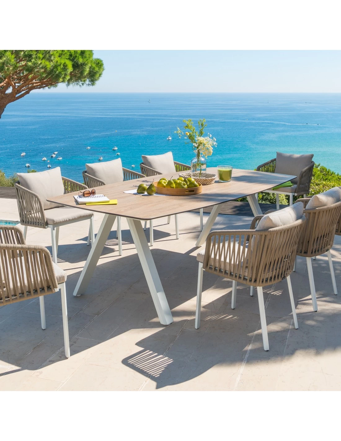 Table De Jardin Barcelone Rectangulaire - Aluminium Et ECP – Image 4