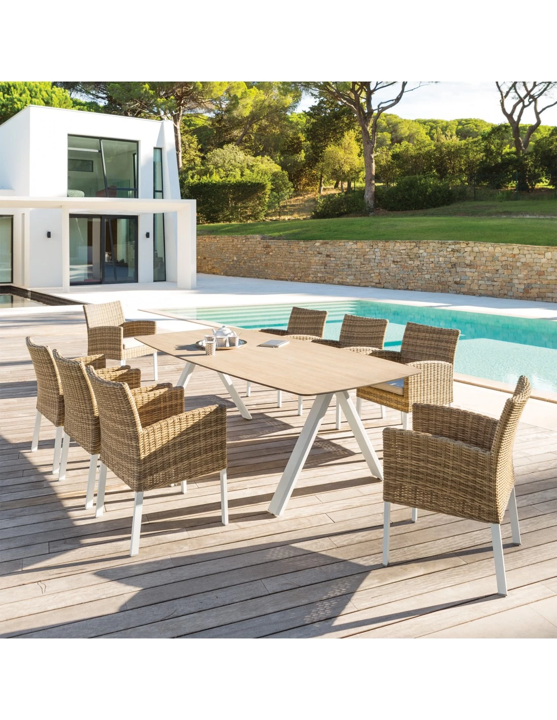 Table De Jardin Barcelone Rectangulaire - Aluminium Et ECP – Image 5