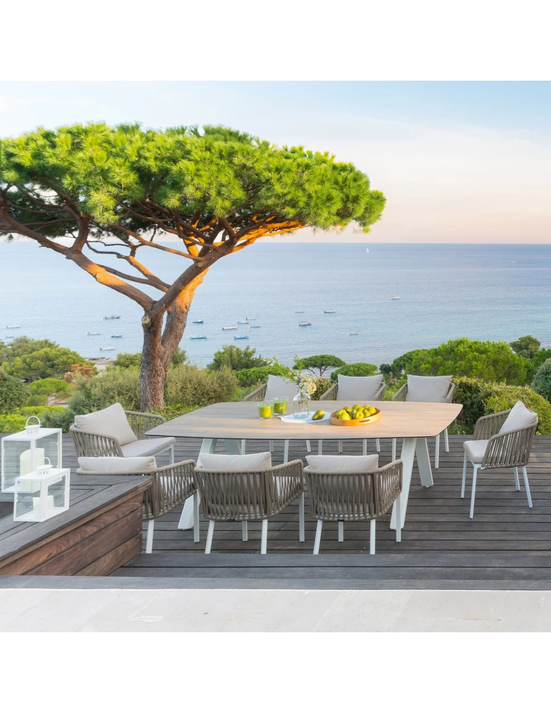 Table De Jardin Barcelone Rectangulaire - Aluminium Et ECP