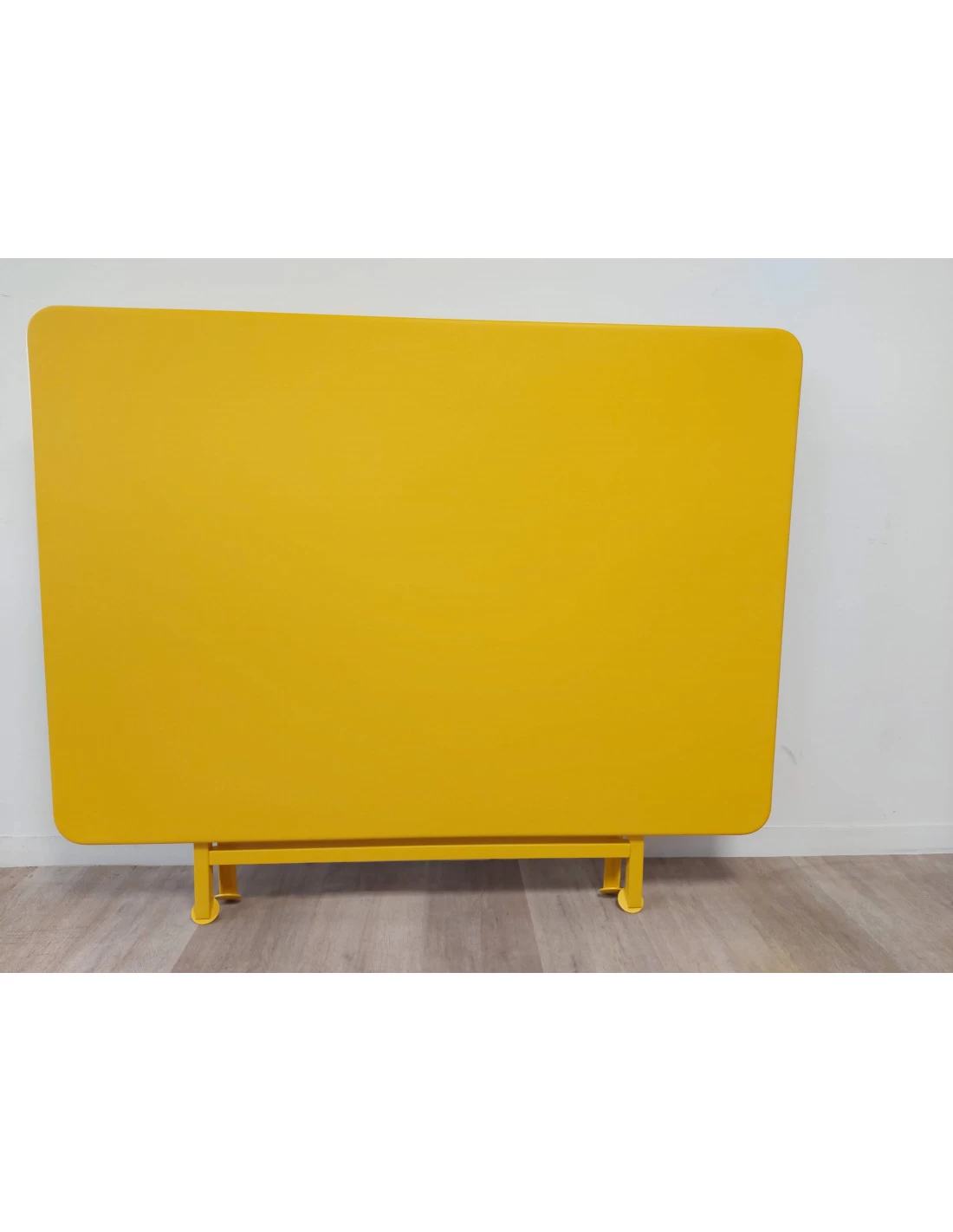 Table De Jardin Cargo 128x90 Cm En Métal Rectangle Pliante - Miel – Image 2