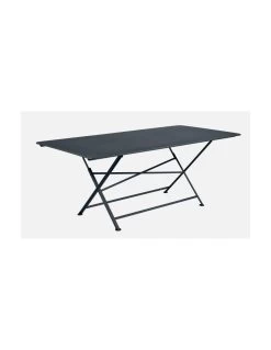 Table De Jardin Cargo 190x90 Cm - Métal Rectangle Pliante - Carbone