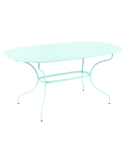 Table De Jardin Opéra Ovale 160 X 90 Cm - Métal Acier - Menthe Glaciale