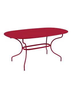 Table De Jardin Opéra Ovale 160 X 90 Cm - Métal Acier - Piment