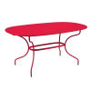 Table De Jardin Opéra Ovale 160 X 90 Cm - Métal Acier - Rose Praline