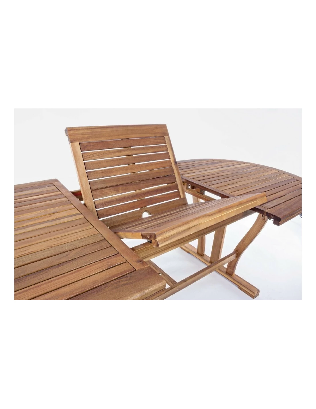 Table Ovale Extensible Acacia Noémi 180/240 X 100cm – Image 5