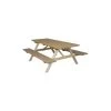 Table Pique-niques 200 X 150 X H80 Cm En Bois Massif Traité