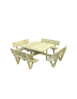 Table Pique-nique Arthur 274x274 Cm Traitée Autoclave