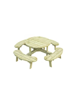 Table Pique-nique Oscar 231 X 231 Cm Traitée Autoclave Vert